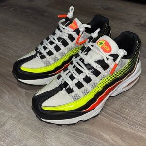Nike Kids Air Max Sneakers - Black, White, Neon Yellow